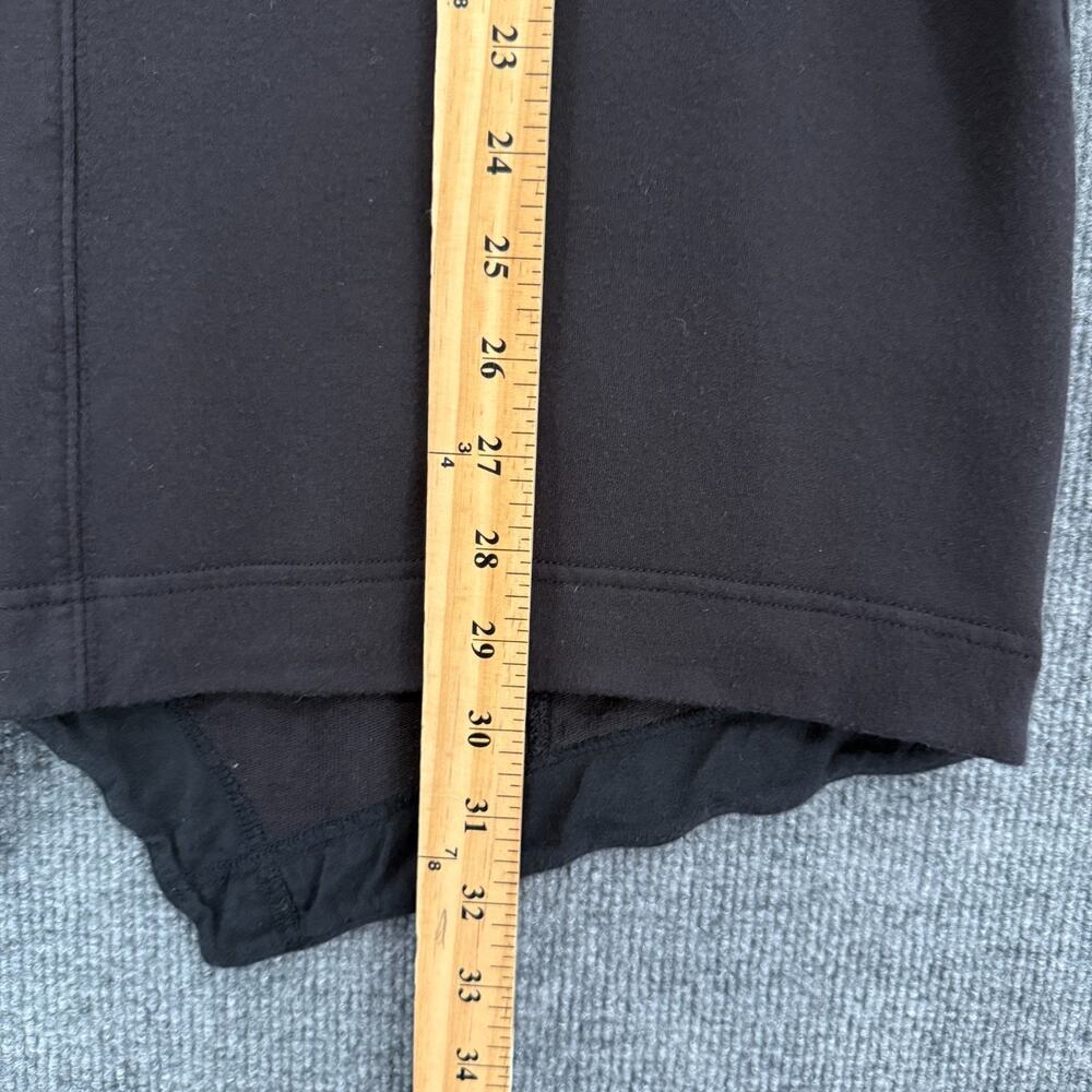 Athleta Open Front Cardigan Womens Small Black Shawl Collar Pockets Cozy Wrap - Picture 8 of 12